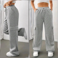 Celana Panjang Kargo Wanita Oversize Longgar ( S - 6XL ) Baggy Sweatpants Bigsize Jumbo Fashion Kore