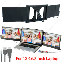 10.5'' 11.6'' Portable Monitor Laptop Extender Dsipaly FHD 1080P Foldable Dual IPS Screen With HDMI-compatible USB-C Cable
