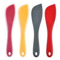 100Pcs/Lot Cooking Tools Cream Cake Baking Scraper Non-stick Silicone Spatula Kitchen Butter Pastry Blenders Salad Mixer Batter