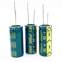 2pcs 63V 3300UF 18*40 high frequency low impedance aluminum electrolytic capacitor 3300uf 63V 20%