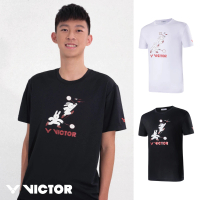 VICTOR 勝利體育 兔子打羽球 T-Shirt 中性款(T-2301 A白/C黑)