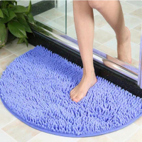 40X60cm Soft Carpet Slip-resistant Bathing Room Rug Floor Door Mat Dirt Barrier Semi Circle Floor Door Cushion Mat Rug