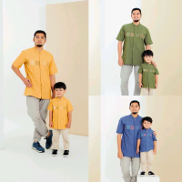 ALTHAFF KHALID Baju koko couple Ayah dan anak Bordir Katun Nyaman