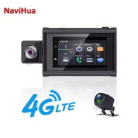Touch Screen Recorder 4K GPS WIFI Dashboard 360 Degree Remote Auto Hidde HD 1080P 4G Mini Dual Dash Cam Car Dash Camera