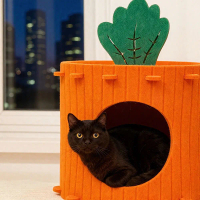 Felt Vertical Cat Bed Carrot Cat Bed Durable Kitten Thickened Felt Cat Bed
