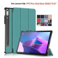 Magnetic Leather Case For Lenovo Tab P11 Pro Gen 2 11.2" TB132FU TB138FC Stand Cover For Lenovo Xiaoxin Pad Pro 11.2 2022 Case