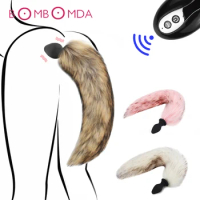 Fox Tail Anal Vibrato For Women Wireless Remote Dildo Butt Plug Vibrator G spot Stimulator Adult Sex Products Exotic Accessories