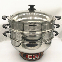 Electric Pot For Cooking Steamer Soup Pot Electric Thickene TAO Sale Delivery d and Heightened 40cm Large Capacity Stainless Steel Electric Frying Pan Multi-Function Pots 2830 Sale