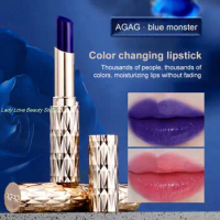 AGAG Diamond Blue Genie Warm Color Changing Lipstick Temperature Color Change Lip Stick Waterproof Long Lasting Moisturizing