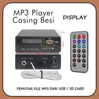 DIGITAL PLAYER MP3 DISPLAY REMOTE / USB / FM / SD CARD DC 12V - Box mini kit MP3 player casing besi