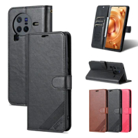 For Vivo X80 Pro Case Flip Leather Phone Cover Card For Vivo X80 Pro Coque Fundas Bag Book Protector чехол