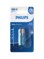 ถ่านอัลคาไลน์ AAAx2 (แพ็ค2ก้อน)  Power Alkaline  LR03P2B/67 สีขาว