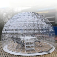 Factory price giant igloo transparent inflatable clear dome bubble tent Inflatable transparent dome tent is favored