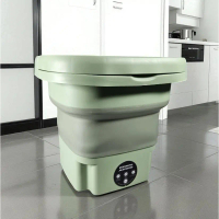 Mesin Cuci Mini Portable Bisa Dilipat Foldable Wash Machine 6 8 9 L AC 220V Keranjang Pengering Ada 