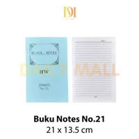 Buku Notes Bergaris No.21 21x13.5cm Besar Murah / Notebook No.21 21x13.5cm Besar Murah