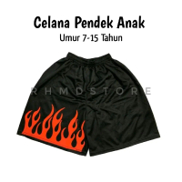 Paket 5 Pcs Celana Kolor Anak 7-15 Tahun Boxer Motif Api Unisex Fashion