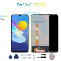 For VIVO Y72 5G LCD Display Screen 6.58" V2041 For VIVO Y72 5G Touch Digitizer Assembly Replacement