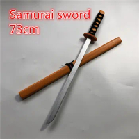 Wooden Sword Mini Simulated Animation Prop Weapon Anime Katana Samurai Cosplay Ninja Performance Props Gift Toys For Kids 73cm