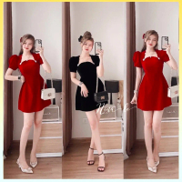 💥[A089] Đầm 2 màu đính HOA TUYẾT dáng chữ A siêu xinh - L2M ( Top Women Fashion ) 【 hoa hồng 】【