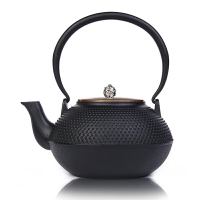 鐵壺燒水茶壺銅蓋銀鈕鑄鐵茶壺日本南部鐵器老鐵壺煮茶具小釘鐵壺