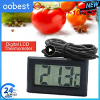 1~10PCS Mini LCD Digital Thermometer with Waterproof Probe Indoor Outdoor Convenient Temperature Sensor for Refrigerator Fridge