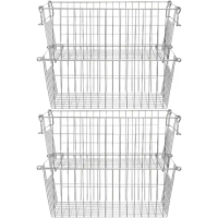 SANNO Stackable Baskets, Pantry Storage and Organization Chest Freezer Bins Stackable Potato