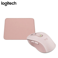 【Logitech 羅技】M650 多工靜音無線滑鼠 搭 Mouse pad 滑鼠墊(玫瑰粉)*
