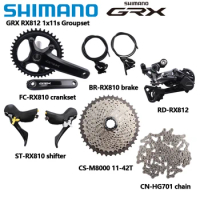 Shimano GRX RX810 RX812 1X11s Groupset 170mm 172.5mm 40/42T Crank RX810 Shifter 34T 42T Cassette Chain Road Bike Disc Brake Suit