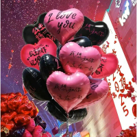 2026 18 Inch Heart Shaped Aluminum Foil Balloons Helium Balloons for New Year Party