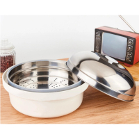 微波爐光波爐專用陶瓷蒸籠(尺寸：高16CM*直徑26CM） 