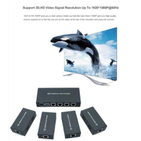 4K X 2K HDMI-compatible/USB KVM Switch Splitter 1X4 HDMI Extender 60m 1 to 4 over cat5e,cat6 RJ45 output Full HD1080p