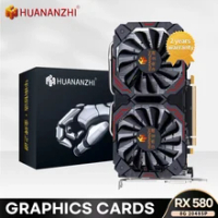 HUANANZHI RX 580 8G 2048SP Brand New Original Graphics Cards GDDR5 256Bit HDMI-Compatible DP DVI GPU RX580 8G Video Card