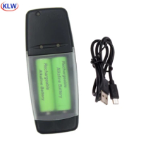 2 slots Smart USB Battery Charger for Rechargeable Alkaline AA AAA 1.5V Battery intelligent battery charger with LED display