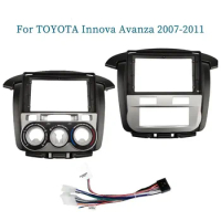 Car Frame For Toyota Innova 2007-2011 Manual Automatic 9 Inch Dashboard Radio Frame Auto Parts DVD Player