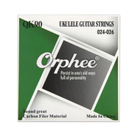 Orphee QK90 Professional Full Set Clear Nylon White Carbon Fiber Ukulele Strings for Soprano Concert Tenor