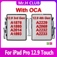 Touch Screen With OCA For iPad Pro 12.9" 3rd 4th Gen A1876 A1895 A2014 A1983/A2229 A2069 A2232 A2233 Front Outer Glass Repair