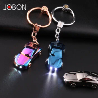LED Key Chain Flashlight Jobon Zinc Alloy Car Keychain with 2 Modes LED Light
