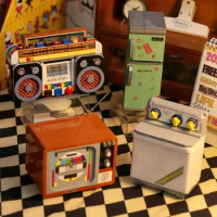 Classic MINI Building Bricks Blocks Television Fridge Washing Machine Recorder Home Decor Educational Kid toy Gift 662015-662018