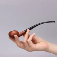 Rosewood Tobacco Pipe, Filter Element, Smoke Pipe, Long Wooden Color, 3mm