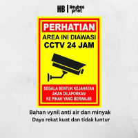 Stiker CCTV / stiker CCTV / stiker CCTV 24 Jam / Stiker Pengawasan 24 jam / Stiker Perhatian CCTV