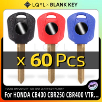 60Pcs Blank Key Motorcycle Replace Uncut Keys For HONDA CB400 VTR250 CB-1 VT250 JADE250 Hornet 250 CBR250 CBR400 MC19 MC22