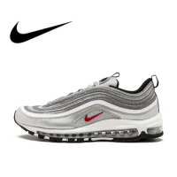 Original Nike Air Max 97 OG QS RELEASE Men's Running Shoes Official Genuine Breathable Outdoor Sports Shoes New Arrival 884421