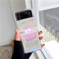 เคสโทรศัพท์, สำหรับ Samsung Galaxy Z Flip 5 5G Z Flip3 4 6/OPPO Find N N2 N3 Flip, สีชมพู, เคสแข็งโป