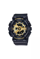CASIO 卡西歐 Baby-G 數位類比黑色樹脂錶帶女式手錶 BA-110X-1ADR