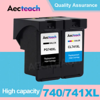 Aecteach Remanufactured PG740 CL741 PG-740 CL-741 Ink Cartridge For Canon PIXMA XM377 MX517 MX437 MX377 MG227 MG3170