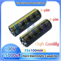 5pcs 100V15000uf High Quality 100V Horn Electrolytic Capacitor 2-pin 4-pin 35x100mm 100V15000Uf 100V15000Uf