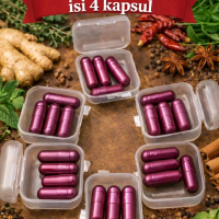 Ramuan China Alami Natural Madu Bubuk Kemasan Kapsul Isi 4 Kualitas