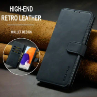 Anti-Sweat Business Flip Leather Wallet Case for Samsung Galaxy A73 5G A 73 Non-Slip Luxury Fashion Cover for Samsung A73 5G