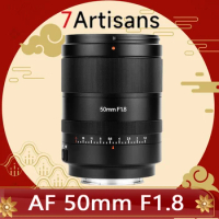 7Artisans AF 50mm F1.8 Auto Focus Camera Lens For Snoy E Mount Camera A 7CR A7C A9 A7R A7 ZV-E10 Portrait Still Life Photography