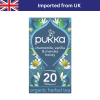 Pukka Chamomile, Vanilla & Manuka Honey Herbal Tea (20 Bags / 32g) ชาอังกฤษ ชาสำเร็จรูป ชาออร์แกนิก